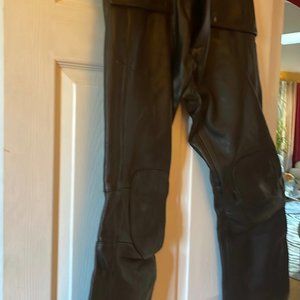 Leather motorcycle pants
